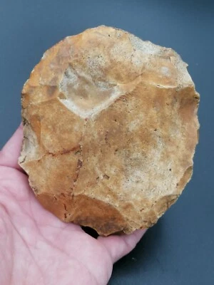 Early Middle Paleolithic Neanderthal France Mousterian circular Handaxe RARE - Image 1 of 4
