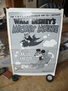 THE MAIL PILOT, reissue Tri-folded 1-sh / movie poster [Mickey Mouse] - 1974 - Imagen 1 de 3