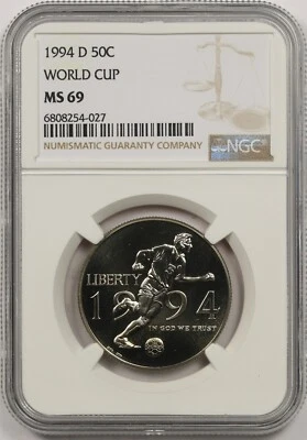 1994-D World Cup 50C NGC MS 69 Modern Commemorative Half Dollar - Image 1 of 4