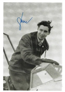 Wilhelm Johnen Signed 8x10 Photograph (d) WWII German Ace 34 V - Picture 1 of 1