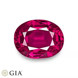 GIA Certified BURMA Ruby 4.78 Ct. Natural Untreated FLAWLESS Museum Grade RARE - Picture 1 of 6