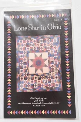 Lone Star In Ohio by Glad Creations GC 118 Quilt Pattern Size 78 x 90 - Image 1 of 4