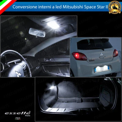 LED INTERNI + TARGA MITSUBISHI SPACE STAR MK2 MIRAGE CONVERSIONE INTERNA 6000K - Immagine 1 di 4