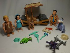 Flintstones Toys Set 1993 RARE Movie Figures Pieces LOT - Plus Flintmobile