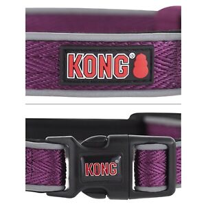 KONG Reflective Dog Collars Padded Weave M L XL BRAND NEW Assorted Colors!!!