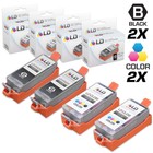 LD Compatible PGI35 CLI36 Set of 4- 2 Black, 2 Color for Canon PIXMA iP100 iP110