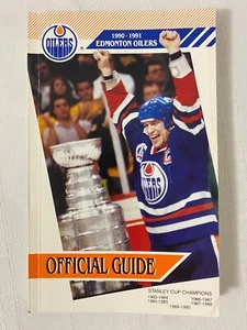 1990-1991 EDMONTON OILERS OFFICIAL MEDIA GUIDE SOFT COVER BOOK MESSIER COVER - Imagen 1 de 6