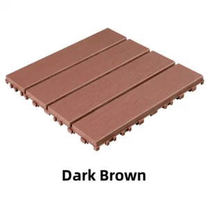 88pcs Dark Brown 11.8"x11.8" Interlocking Deck Tiles Waterproof Anti-Slip - Picture 1 of 10
