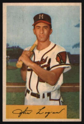 1954 Bowman #80 Johnny Logan EX+ Braves 571949 - Image 1 of 2