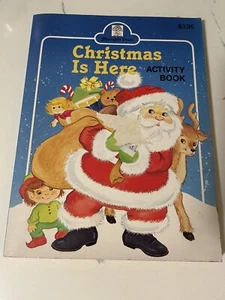 Vintage 1988-CHRISTMAS Santa’s Christmas Is Here Coloring & Activity Book - Picture 1 of 4