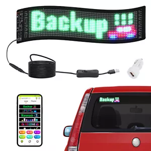 VEVOR 38x10cm Programmable LED Sign Scrolling Display Board P5 Full Color - Picture 1 of 12