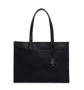 NEW Tumi Mezzanine MEDFORD 17.0” Large Tote Bag - 100% Leather - BLACK❗️ - Picture 1 of 6