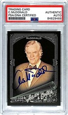 2018 Topps Allen & Ginter CHRISTOPHER McDONALD Signed Card #218 PSA/DNA Slabbed