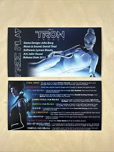 Stern Tron Pinball Apron Cards - Picture 1 of 1