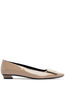 ROGER VIVIER Belle Vivier Taupe Patent Leather 25mm Pumps New & Authentic - Picture 1 of 3