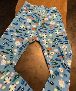 HANNA ANDERSSON FLORAL PAJAMA LONG JOHN PANTS GIRLS SZ 6 7 - Picture 1 of 3