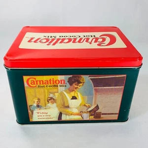 Carnation Hot Cocoa Mix Collectors Tin 1995 FIRST EDITION - Picture 1 of 9
