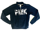 Pink Victoria Secret Women&#39;s Small Full Zip Turtle Neck Sweater Jacket Black