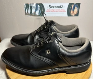 FootJoy FJ Originals Men's Black Leather Soft Spike Golf Shoes Size 9.5M - Picture 1 of 8
