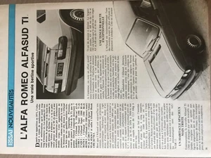 ESSAI ARTICLE PRESSE REPORTAGE ALFA ROMEO ALFASUD ANNEE 1980 3 PAGES - Picture 1 of 1