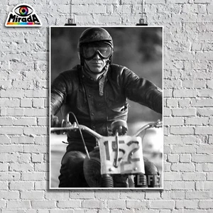 Kopie Autor Poster Foto Dekoration Steve McQueen 1963 Schauspieler Motorrad Foto - Bild 1 von 1