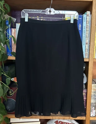 Falda plisada negra vintage Joseph Ribkoff talla 10 EE. UU. NUEVA CON ETIQUETAS Foto 1 de 4