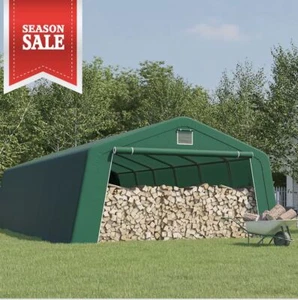 XXL 2x4 - 4x10 Weidezelt Weideunterstand Offenstall Weidehütte Pferde Zeltgarage - Bild 1 von 20