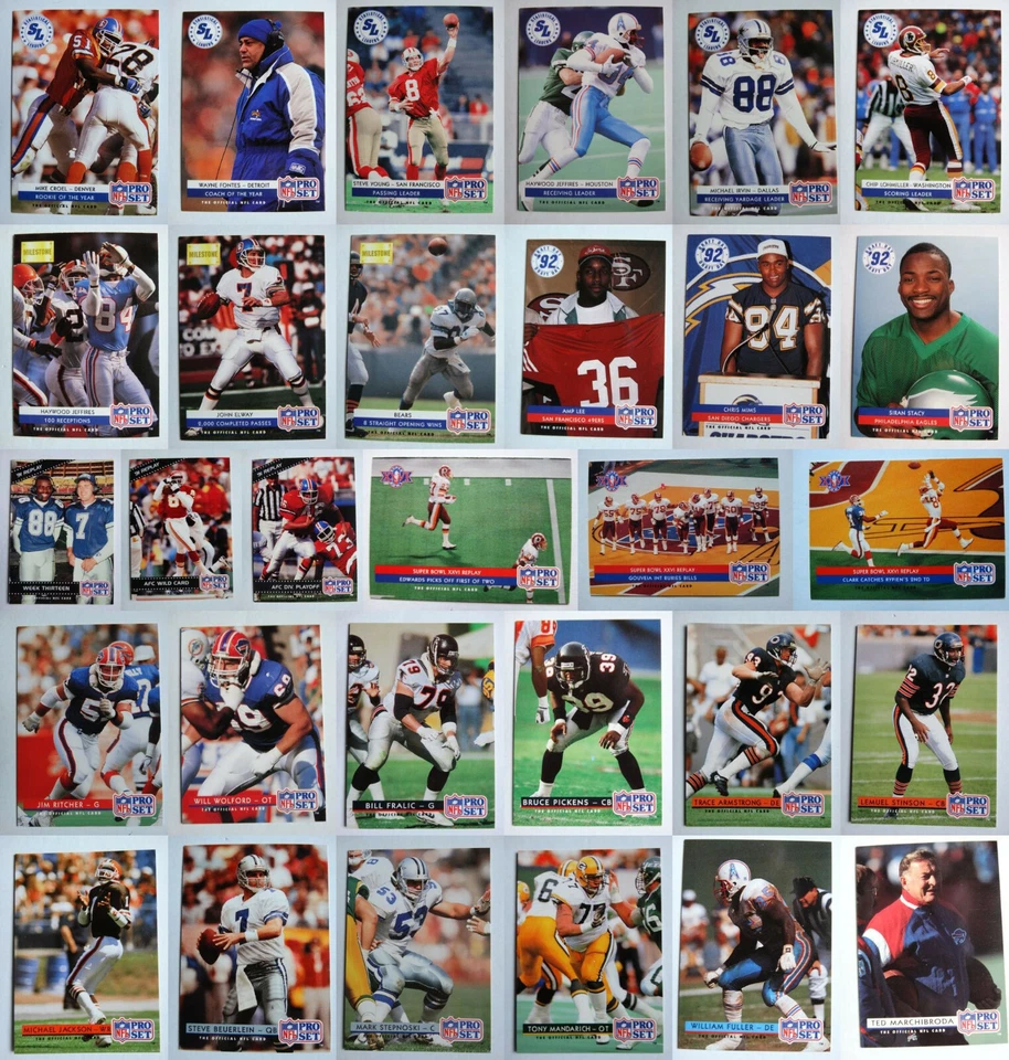 1992 Pro Set Football Cards Complete Your Set U You Pick From List 1-240 - Image 1 of 1