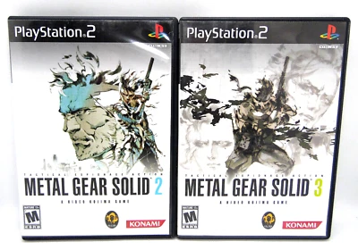Playstation 2 Lot ~ Metal Gear Solid 2 + 3 (Complete cib ps2) - Image 1 of 4