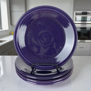 Fiesta Cobalt Blue Salad 7 1/4” Plates Set Of 4 Fiestaware - Picture 1 of 6
