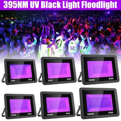 Wasserdicht 395nm UV Flutlicht Schwarzlicht-LED-PAR-Strahler 30W-300W Schalter - Bild 1 von 4