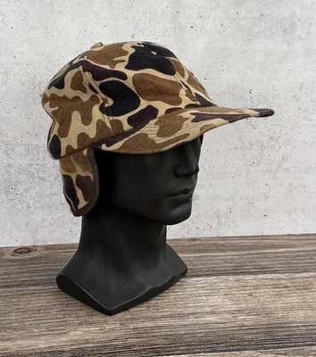 Sombrero de Caza Camuflaje WOOLRICH De Colección Oreja Hecho de Lana de Tela WOOLRICH Foto 1 de 4