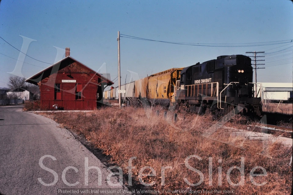 Original Slide Chrome Crankshaft Alco Erie Lackawanna station Jan 1980 - Image 1 of 1