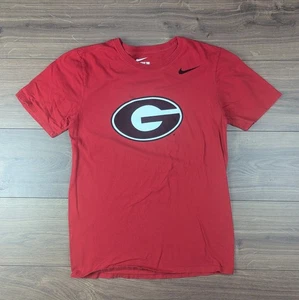 Red Nike Georgia Bulldogs Football Logo Graphic T-Shirt Size S - Picture 1 of 5