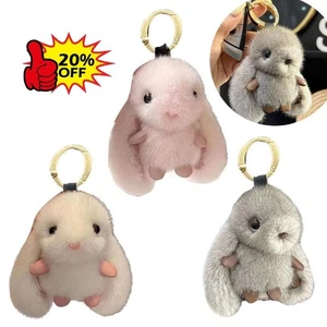 Cute Little rabbit plush Car Keychain Plush Doll Bag P-endant - Picture 1 of 22