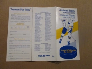 CHL Cincinnati Tigers Hockey Club Vintage Defunct 1981-82 Season Ticket Brochure - Bild 1 von 2