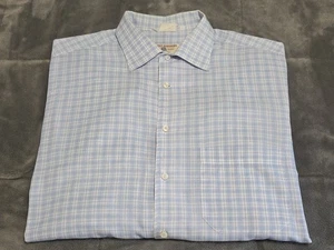 Camisa Luciano Barbera Italia Tatterstall Ligera Abotonada L/S Bebé Azul Talla L - Imagen 1 de 17