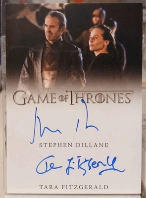 ⚔️Juego de Tronos Inflexiones Stephen Dillane/Tara Fitzgerald Doble Autógrafo 2019 Foto 1 de 2