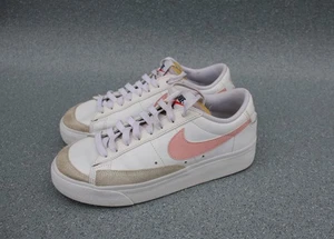 Nike Blazer Low Plateau Sneaker Damen Größe UK 5 Weiß Pink Glasur DJ0292-103 - Bild 1 von 13