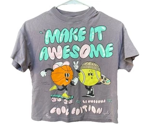 ZARA Kids Girl’s Size 9 cm 134 Grey T-Shirt  - Picture 1 of 3
