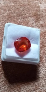 9.55 CT SUNSET ORANGE RED FIRE SAPPHIRE NATURAL CUSHION CERTIFIED LOOSE - Picture 1 of 23