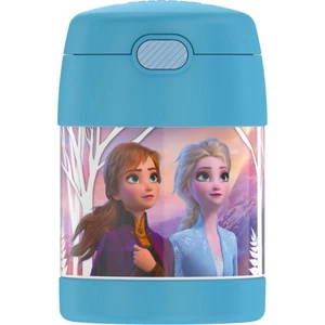 Thermoskanne 10 Unzen FUNtainer Lebensmittel Glas & Löffel - Elsa Anna Olaf Frozen Blau Kind Kinder - Bild 1 von 12