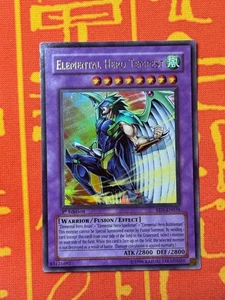YUGIOH ELEMENTAL HERO TEMPEST ULTRA RARE 1ST EDITION LIGHT PLAY EEN-EN034 - Picture 1 of 7
