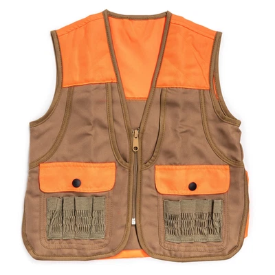Quietwear Front Loading Small Game Upland Hunting Vest Orange Duck Brown L, XL - Image 1 of 2