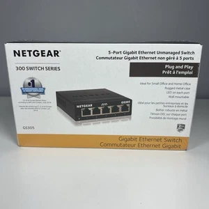 Netgear GS305 GS305300PAS 5 Port Gigabit Ethernet Unmanaged Switch Neu in OVP - Bild 1 von 5