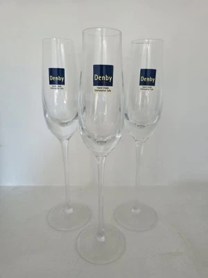 Denby Handmade Champagne Flutes X3 Glasses - Image 1 of 4