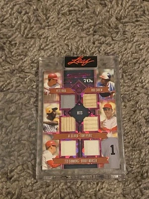 Camiseta deportiva Pete Rose Rod Carew Ted Simmons Tony Pérez Murder Leaf Bat #5/7 Foto 1 de 2