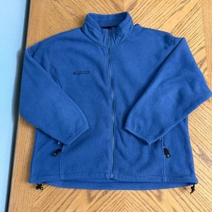 Columbia Full Zip Plüsch Fleece Jacke Blau Langarm Reißverschlusstaschen Damen Gr. XL - Bild 1 von 11