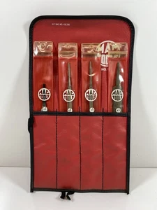Mac Tools 4 Piece 8'' File Set W/ Roll Up Bag Set NO. SCBF 4K Bag KB 206 - Picture 1 of 3