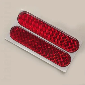 2x Red Reflective Safety Warning Strip Tape Bumper Door Sticker Car Accessories - Picture 1 of 12